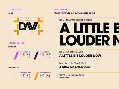 DAVI - Style Guide branding and identity illustrator logo social promotion typography vector