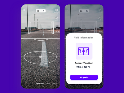 AR Fitness app -  AR Court placement