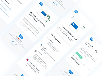 Transactional Emails 013 13 blue dailyui email hand drawn icons illustration receipt typography ui ux white