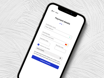 Payment page details