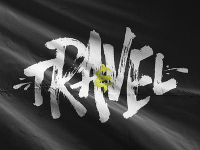 Travel&Rave branding identity lettering logo typogaphy