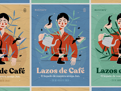 Lazos de Café cartel coffee design art illustration plenostudio poster poster art poster design