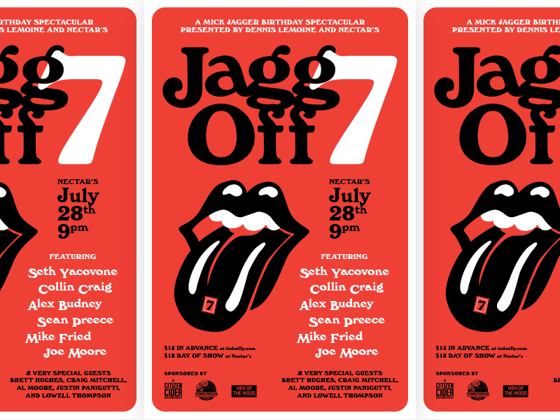 JaggOff 7 Poster design event gig poster party poster print type