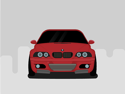 BMW E46 bmw car e46 flat design