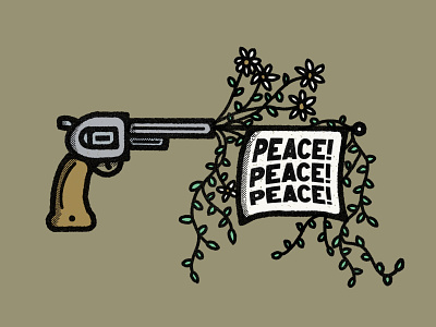 PEACE! design illustration procreate typography