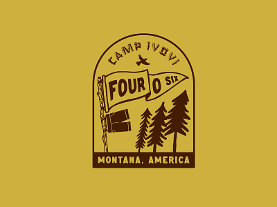 Camp IVOVI - fourOsix camp fourosix graphic design illustration merchandise montana procreate screenprinting teeshirt typography