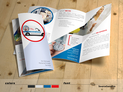 Brochure tri-fold + two sides branding brochure design graphic design print