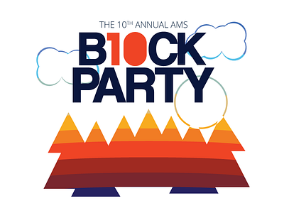 UBC AMS Block Party Logo 2017 concert concert poster student design sunset wordmark