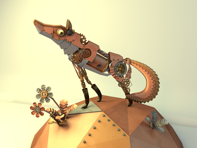 Fox 3d fox illustration