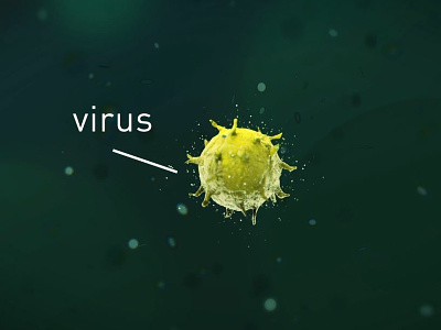 Virus 3d animation c4d coronarender francetv medical science virus