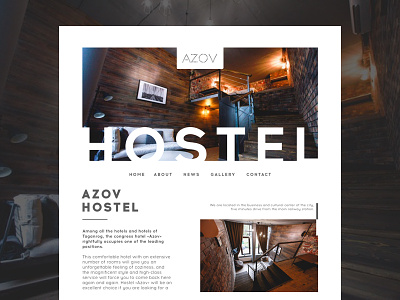 Azov hostel website hostel hotel minimalism rostov sketch ui ux webdesign