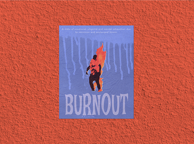 Постер "BURNOUT" design graphic design постер