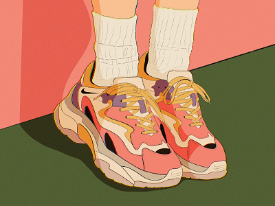 Sneakers2 digital art editorial illustration nike