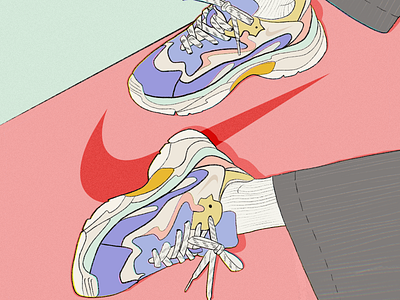 Sneakers3 design digital art editorial illustration nike