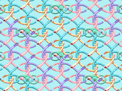 Oroborus Pattern Repeat buddism illustration infinity pattern wallpaper wrapping paper