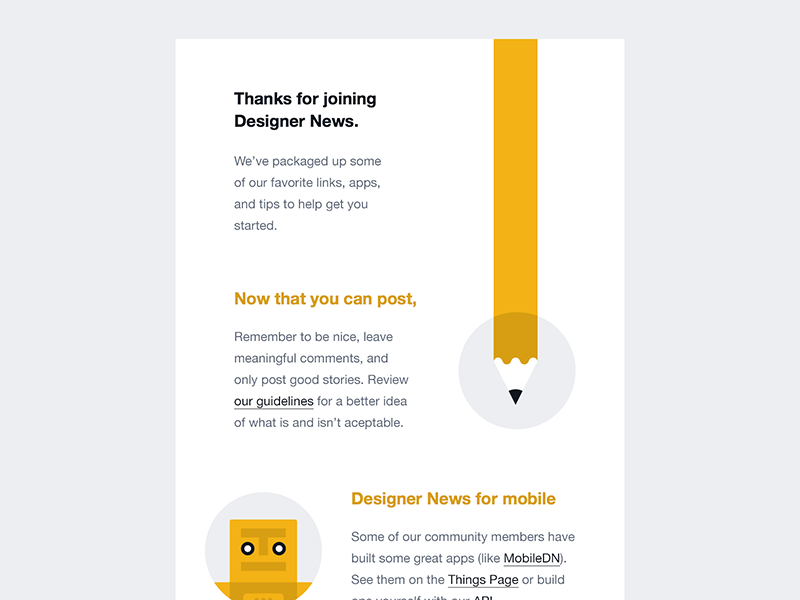 Welcome email copy