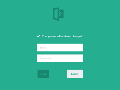 Password Change Confirmation email error flat form green login login error password