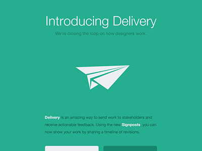 Email design for "Delivery"