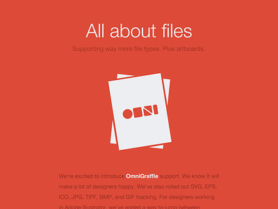 Email design for our new file support email flat omnigraffle red
