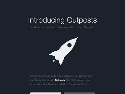 Email design for "Outposts" email rocket