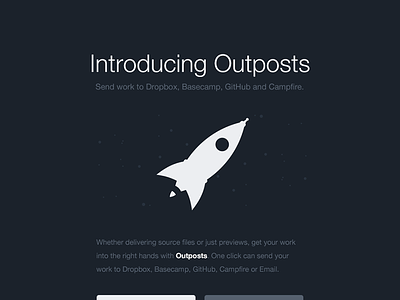 Email design for "Outposts"