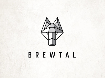 Brewtal beer bottle brewery brewing club geometric minimalistic