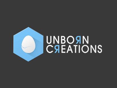 Unborn Creations agency beautiful flat logo logotype
