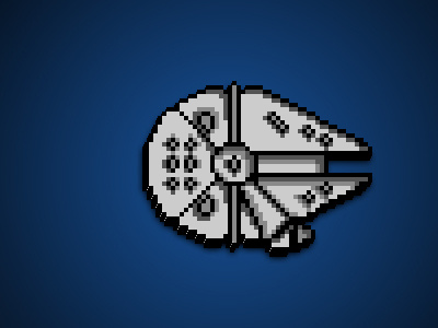 Star tripp iOs art concept game ios millennium falcon pixel star wars