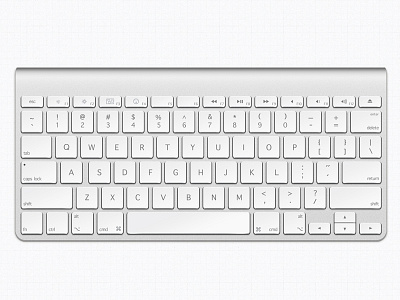 Apple Wireless keyboard (photo realistic) aluminum apple button buttons design keyboard photoshop psd realistic