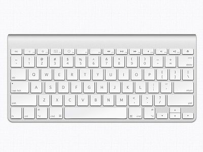 Apple Wireless keyboard (photo realistic)