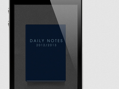 Daily notes (Splash screen) app book concept ios iphone leather photoshop psd screen splash texture