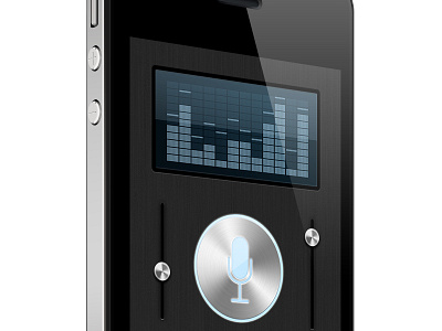 Sound App concept (under construction) aluminum apple button buttons display eq equalizer glare ios photoshop psd shine sound