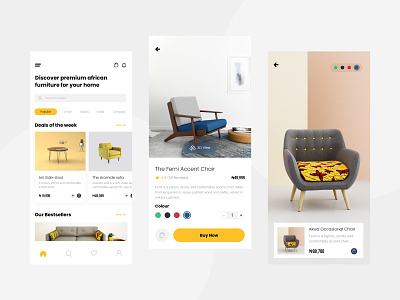 Taeillo Furniture App (Concept) app clean design minimal mobile ui ux