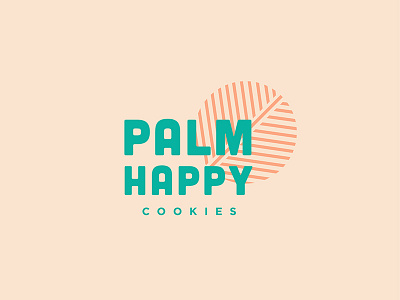 Palm Happy cookies fun logo palm tree playful retro