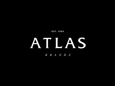 Atlas Logo option atlas black branding classic identity logo logotype monochromatic typography