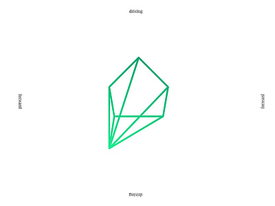 Data branding brand branding data dynamic geometric green identity logo