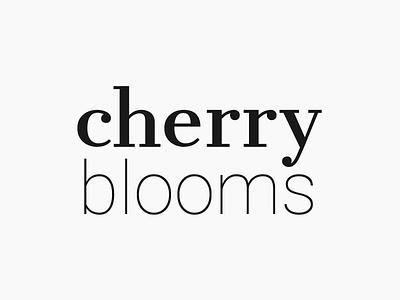 Logotype for Cherry Blooms beauty logo logotype minimal