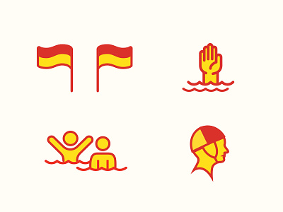 Surf Life Saving Queensland Icons icon icon suite minimal safety icon slsq water safety