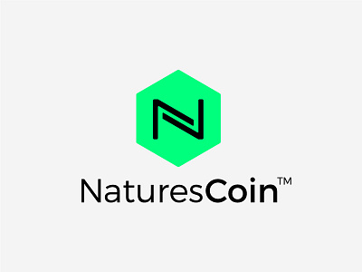 Natures Coin Logo Identity branding cryptocurrency green icon logo