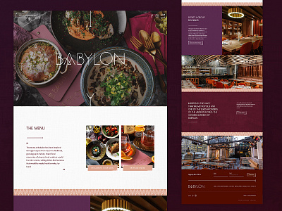 Babylon Restaurant Homepage babylon design desktop design homepage homepagedesign landing page mediterranean restaurant restaurant website ui web design website