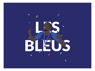 Allez les bleus Allez celebration football illustration nedal pogba soccer sport vector world cup