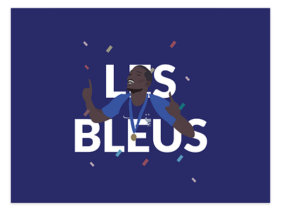 Allez les bleus Allez celebration football illustration nedal pogba soccer sport vector world cup