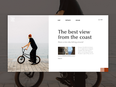 Biking Tour barcelona bike design sketch spain travel ui ux web website xd