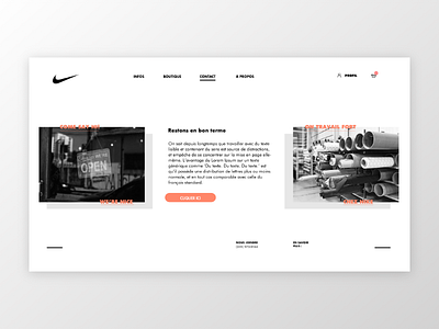 Nike contact concept contact nike page ui ux web webdesign