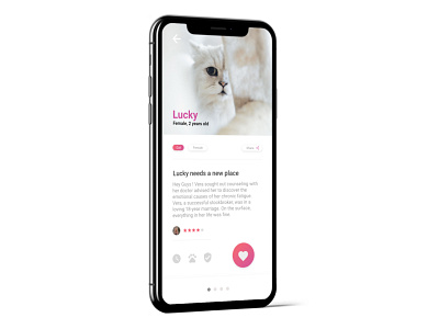 Adopt adoption app cat design iphone iphonex like love pet spa spca ui ux web x