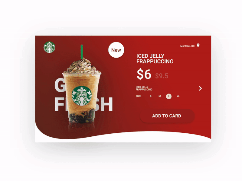 #012 E-Commerce Shop - Starbucks 012 chocolate christmas coffee drink e commerce food fresh shop starbucks ui uidaily012 uidailychallenge userinterface