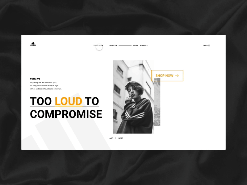 Adidas - Too Loud to Compromise. adidas app design interface nike sportswear ui ux web