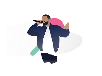 Drake Illustration artist drake hiphop illustration mic music rap rapper shapes singer