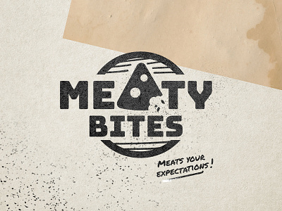 Meaty Bites Pizza Logo branding logo logo design symbol wordmark