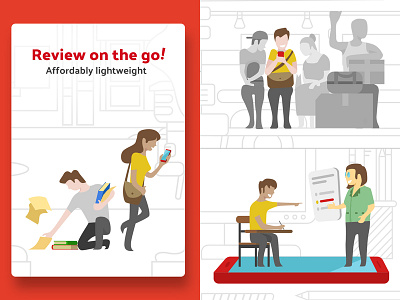 Review on the Go ad education illustration reviewer students teachers